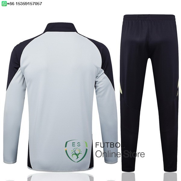 Conjunto Completo Ropa Deportiva Con Cremallera Larga Juventus 25/2026 Gris Negro