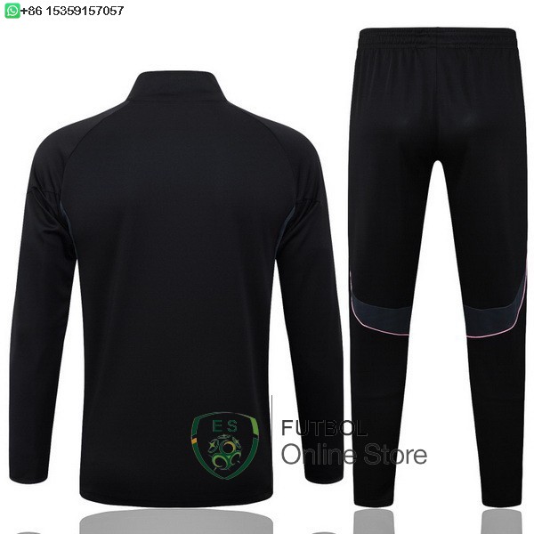 Conjunto Completo Ropa Deportiva Con Cremallera Larga Juventus 25/2026 Negro Rosa
