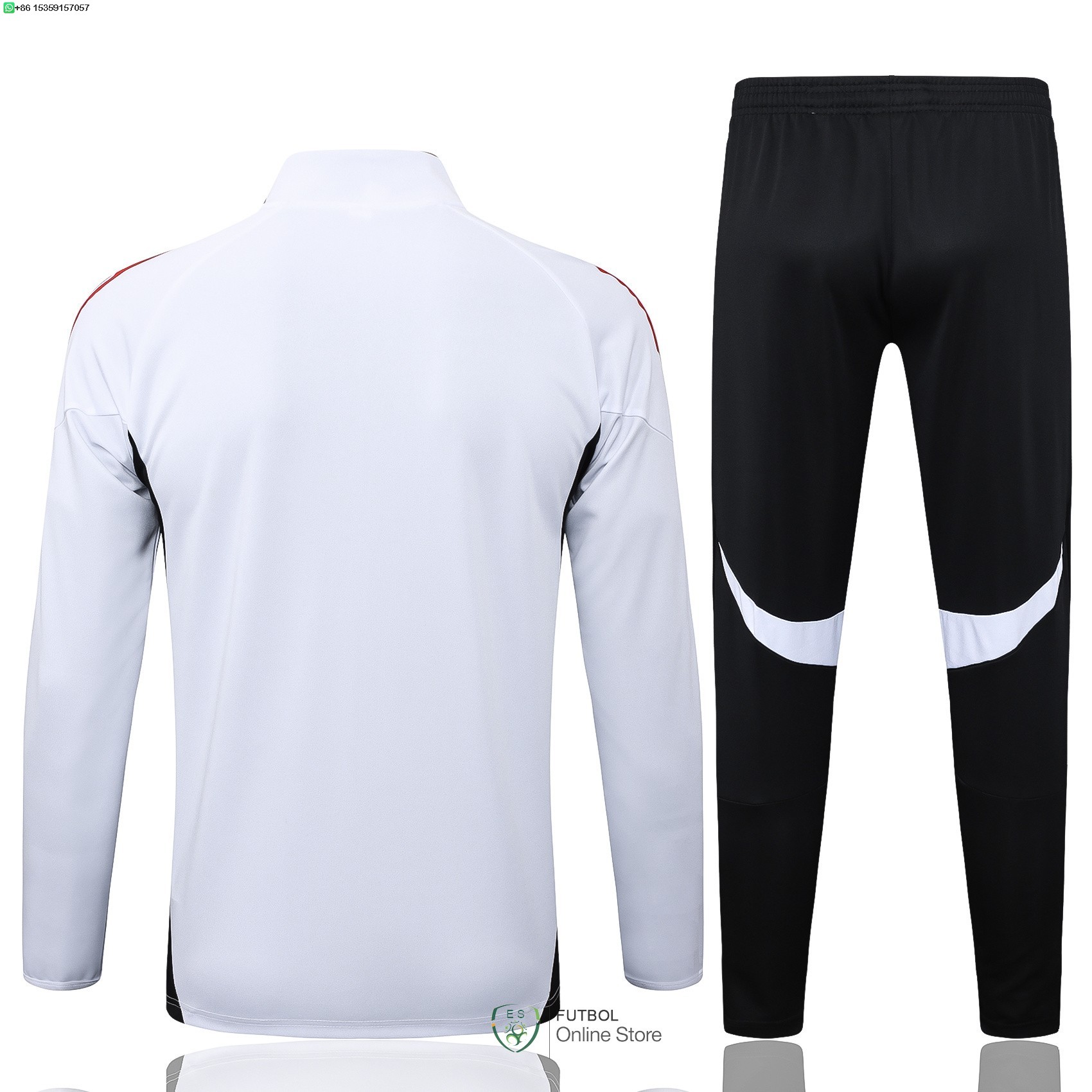 Conjunto Completo Ropa Deportiva Con Cremallera Larga Liverpool 25/2026 Blanco Negro