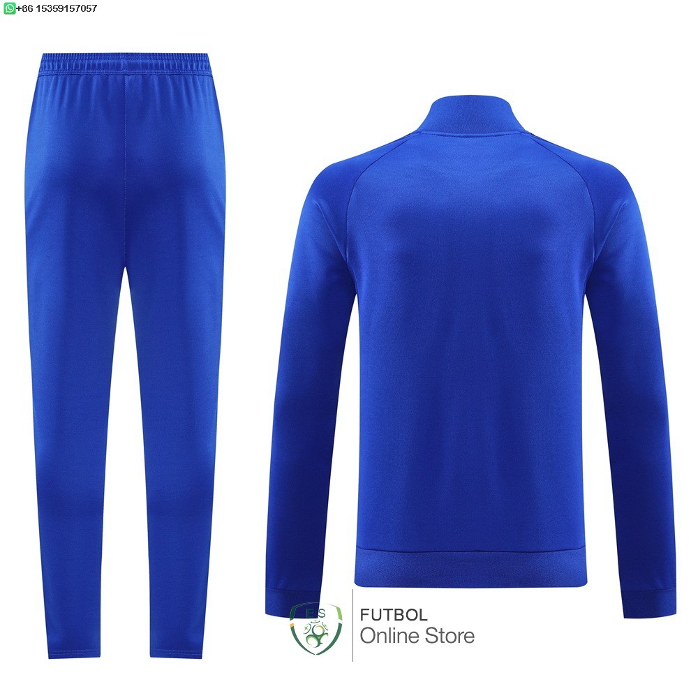 Conjunto Completo Ropa Deportiva Con Cremallera Larga Manchester United 24/2025 Azul