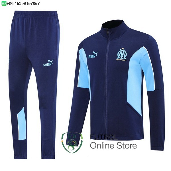 Conjunto Completo Ropa Deportiva Con Cremallera Larga Marsella 25/2026 Azul