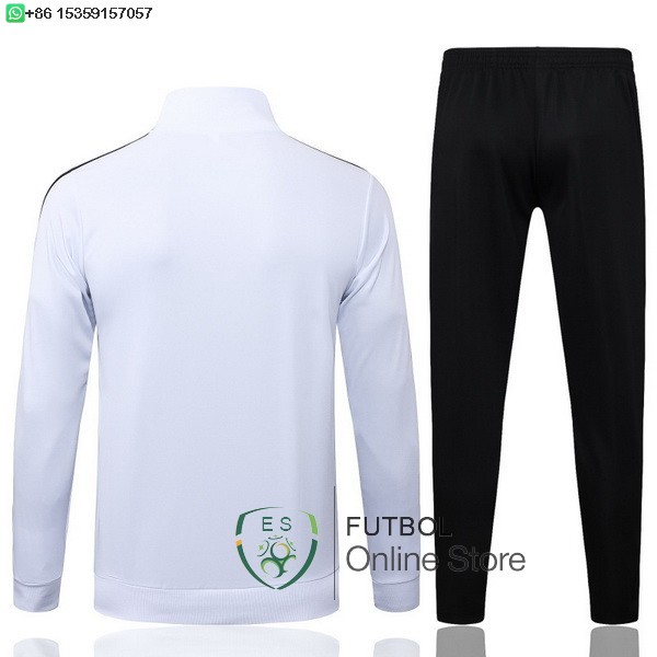 Conjunto Completo Ropa Deportiva Con Cremallera Larga Ninos Alemania 2025 Blanco Negro
