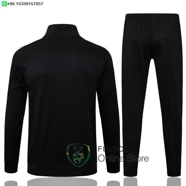 Conjunto Completo Ropa Deportiva Con Cremallera Larga Ninos Alemania 2025 Negro Blanco
