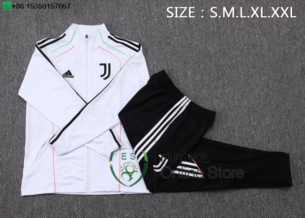 Conjunto Completo Ropa Deportiva Con Cremallera Larga Ninos Juventus 25/2026 Blanco Negro