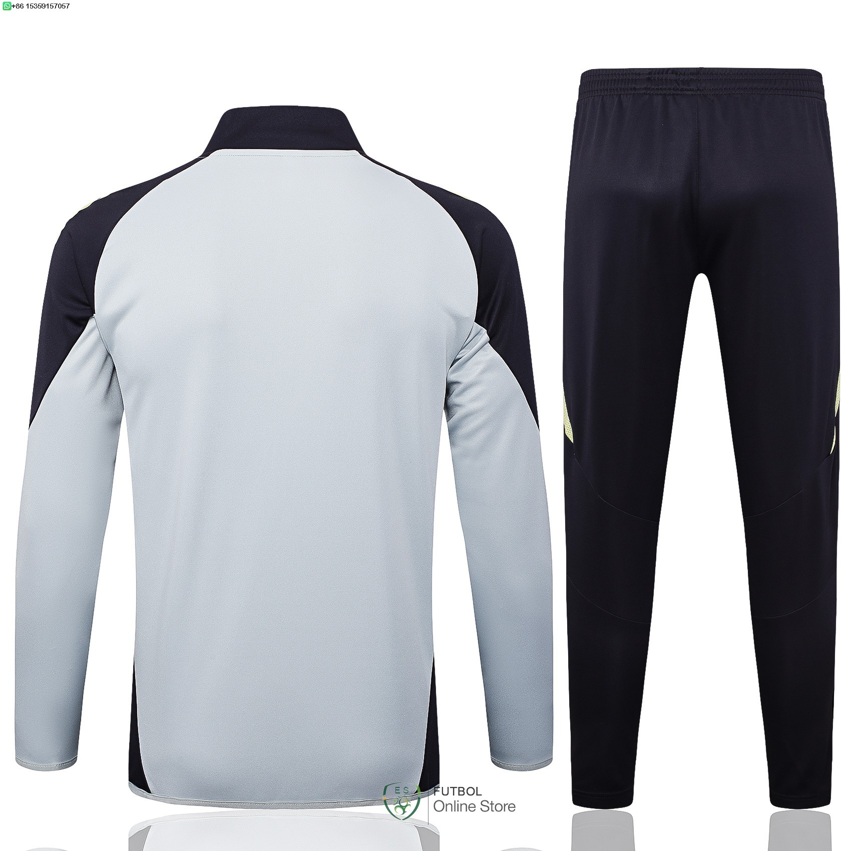 Conjunto Completo Ropa Deportiva Con Cremallera Larga Ninos Juventus 25/2026 Gris Negro