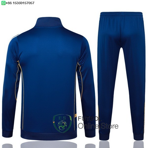 Conjunto Completo Ropa Deportiva Con Cremallera Larga Ninos Real Madrid 25/2026 Azul I Marino