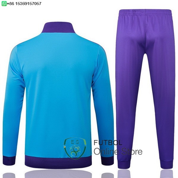Conjunto Completo Ropa Deportiva Con Cremallera Larga Ninos Real Madrid 25/2026 Azul Purpura