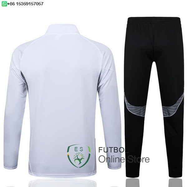 Conjunto Completo Ropa Deportiva Con Cremallera Larga Ninos Real Madrid 25/2026 Blanco Negro