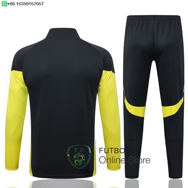Conjunto Completo Ropa Deportiva Con Cremallera Larga Ninos Real Madrid 25/2026 Gris Amarillo