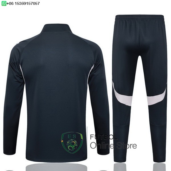 Conjunto Completo Ropa Deportiva Con Cremallera Larga Ninos Real Madrid 25/2026 Gris Marino