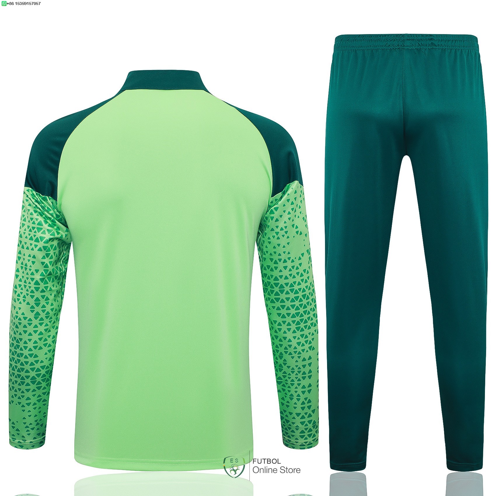 Conjunto Completo Ropa Deportiva Con Cremallera Larga Palmeiras 25/2026 I Verde