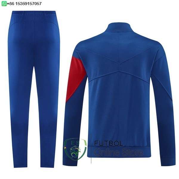 Conjunto Completo Ropa Deportiva Con Cremallera Larga Paris Saint Germain 25/2026 Azul Rojo