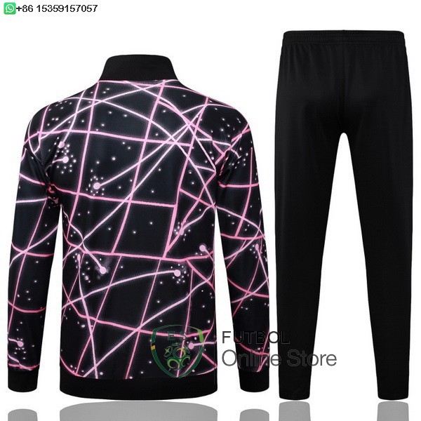 Conjunto Completo Ropa Deportiva Con Cremallera Larga Paris Saint Germain 25/2026 Negro Rosa