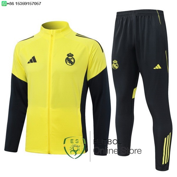 Conjunto Completo Ropa Deportiva Con Cremallera Larga Real Madrid Real Madrid 25/2026 Amarillo Negro Conjunto Completo Ropa Deportiva Con Cremallera Larga Real Madrid Real Madrid 25/2026 Amarillo Negro
