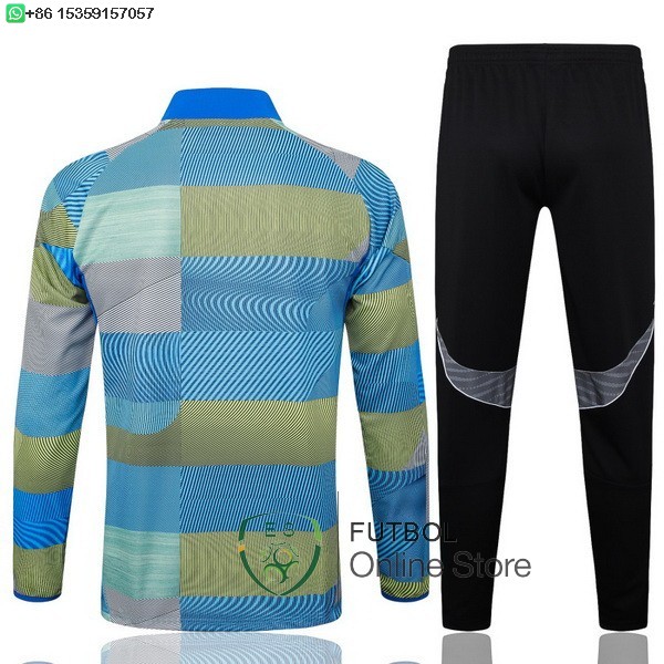 Conjunto Completo Ropa Deportiva Con Cremallera Larga Real Madrid Real Madrid 25/2026 Azul Amarillo Negro