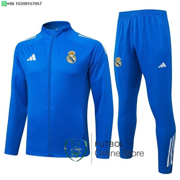 Conjunto Completo Ropa Deportiva Con Cremallera Larga Real Madrid Real Madrid 25/2026 Azul Blanco Conjunto Completo Ropa Deportiva Con Cremallera Larga Real Madrid Real Madrid 25/2026 Azul Blanco