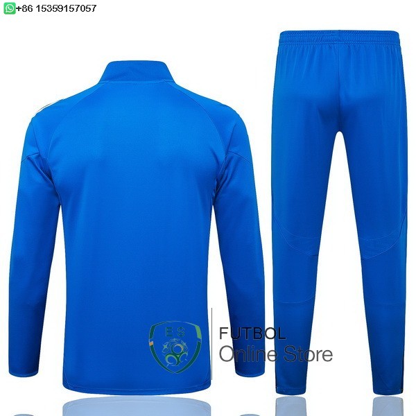 Conjunto Completo Ropa Deportiva Con Cremallera Larga Real Madrid Real Madrid 25/2026 Azul Blanco