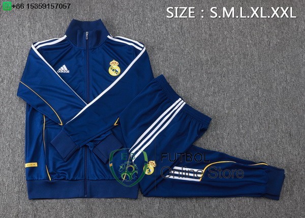 Conjunto Completo Ropa Deportiva Con Cremallera Larga Real Madrid Real Madrid 25/2026 Azul I Marino