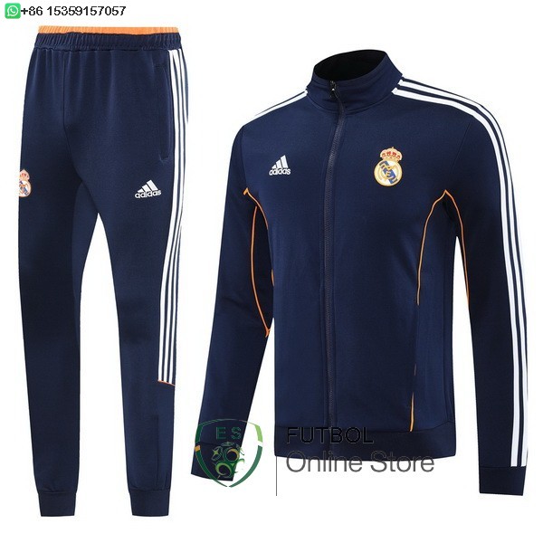 Conjunto Completo Ropa Deportiva Con Cremallera Larga Real Madrid Real Madrid 25/2026 Azul Marino