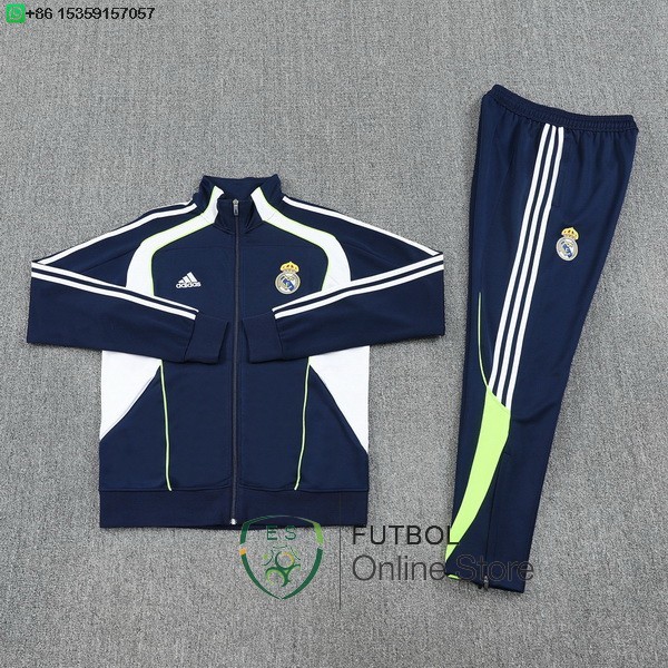 Conjunto Completo Ropa Deportiva Con Cremallera Larga Real Madrid Real Madrid 25/2026 Azul Marino