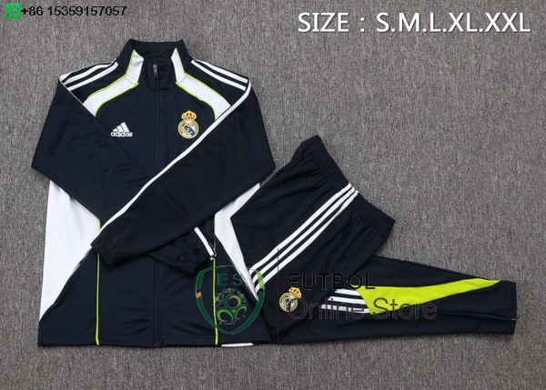 Conjunto Completo Ropa Deportiva Con Cremallera Larga Real Madrid Real Madrid 25/2026 Azul Marino