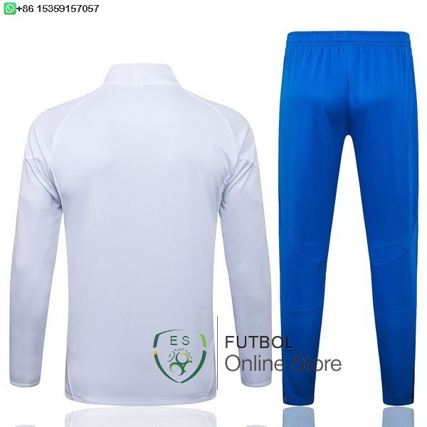 Conjunto Completo Ropa Deportiva Con Cremallera Larga Real Madrid Real Madrid 25/2026 Blanco Azul