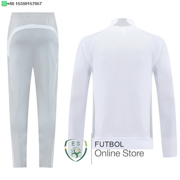 Conjunto Completo Ropa Deportiva Con Cremallera Larga Real Madrid Real Madrid 25/2026 Blanco Gris