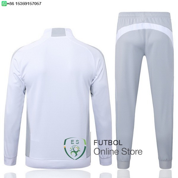Conjunto Completo Ropa Deportiva Con Cremallera Larga Real Madrid Real Madrid 25/2026 Blanco I Gris