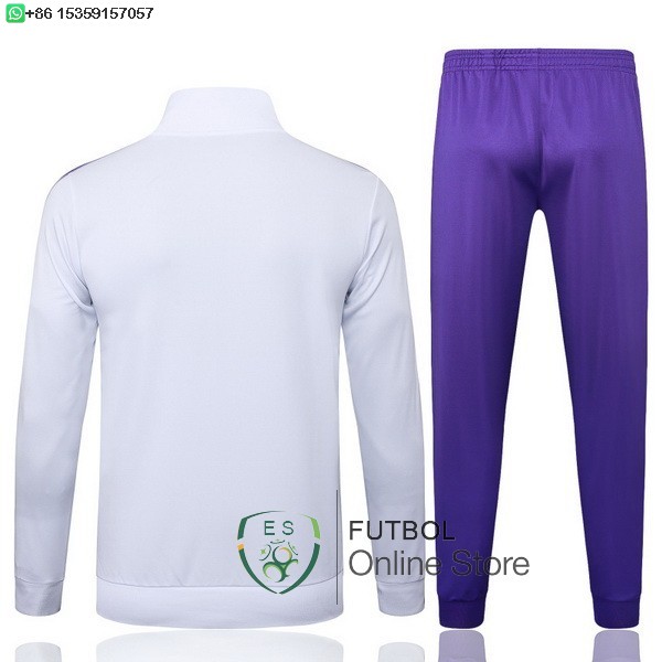 Conjunto Completo Ropa Deportiva Con Cremallera Larga Real Madrid Real Madrid 25/2026 Blanco Purpura