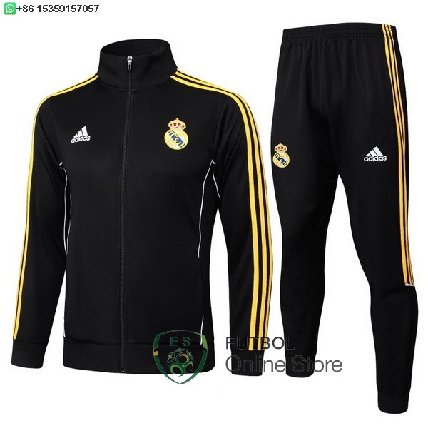 Conjunto Completo Ropa Deportiva Con Cremallera Larga Real Madrid Real Madrid 25/2026 Negro Amarillo Conjunto Completo Ropa Deportiva Con Cremallera Larga Real Madrid Real Madrid 25/2026 Negro Amarillo