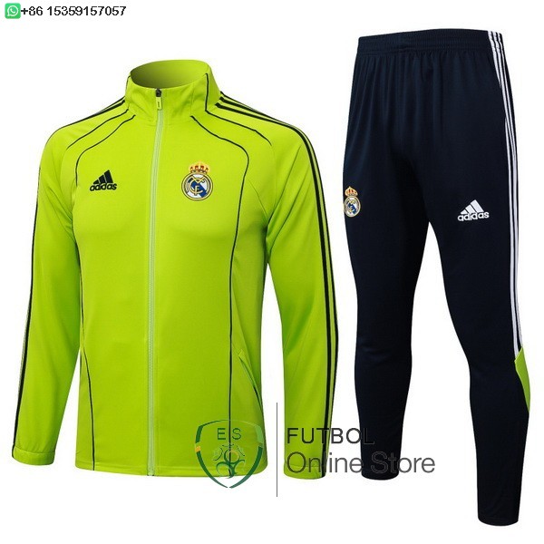 Conjunto Completo Ropa Deportiva Con Cremallera Larga Real Madrid Real Madrid 25/2026 Verde Negro Conjunto Completo Ropa Deportiva Con Cremallera Larga Real Madrid Real Madrid 25/2026 Verde Negro