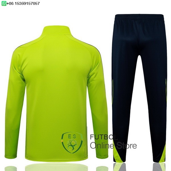 Conjunto Completo Ropa Deportiva Con Cremallera Larga Real Madrid Real Madrid 25/2026 Verde Negro