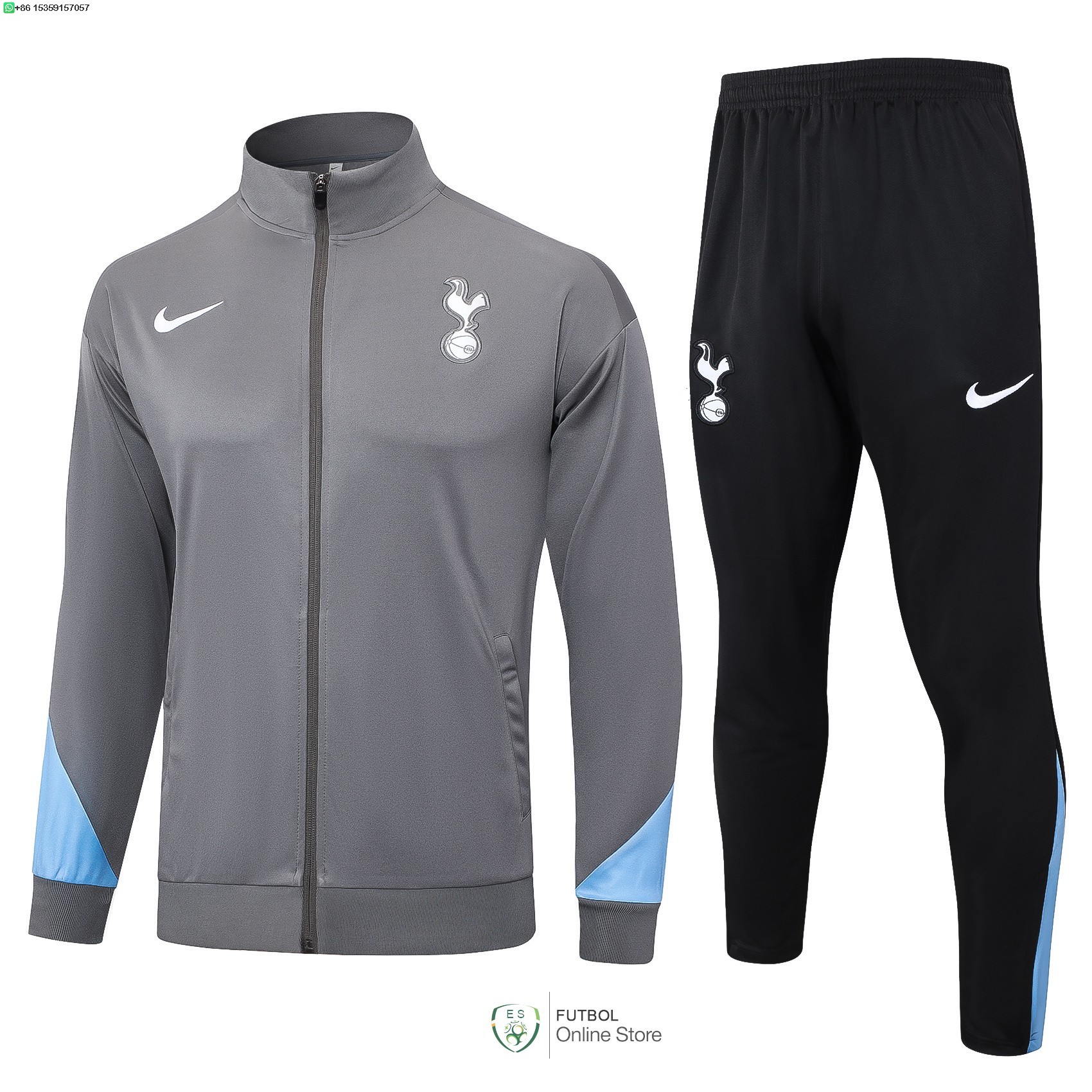 Conjunto Completo Ropa Deportiva Con Cremallera Larga Tottenham Hotspur 24/2025 Gris