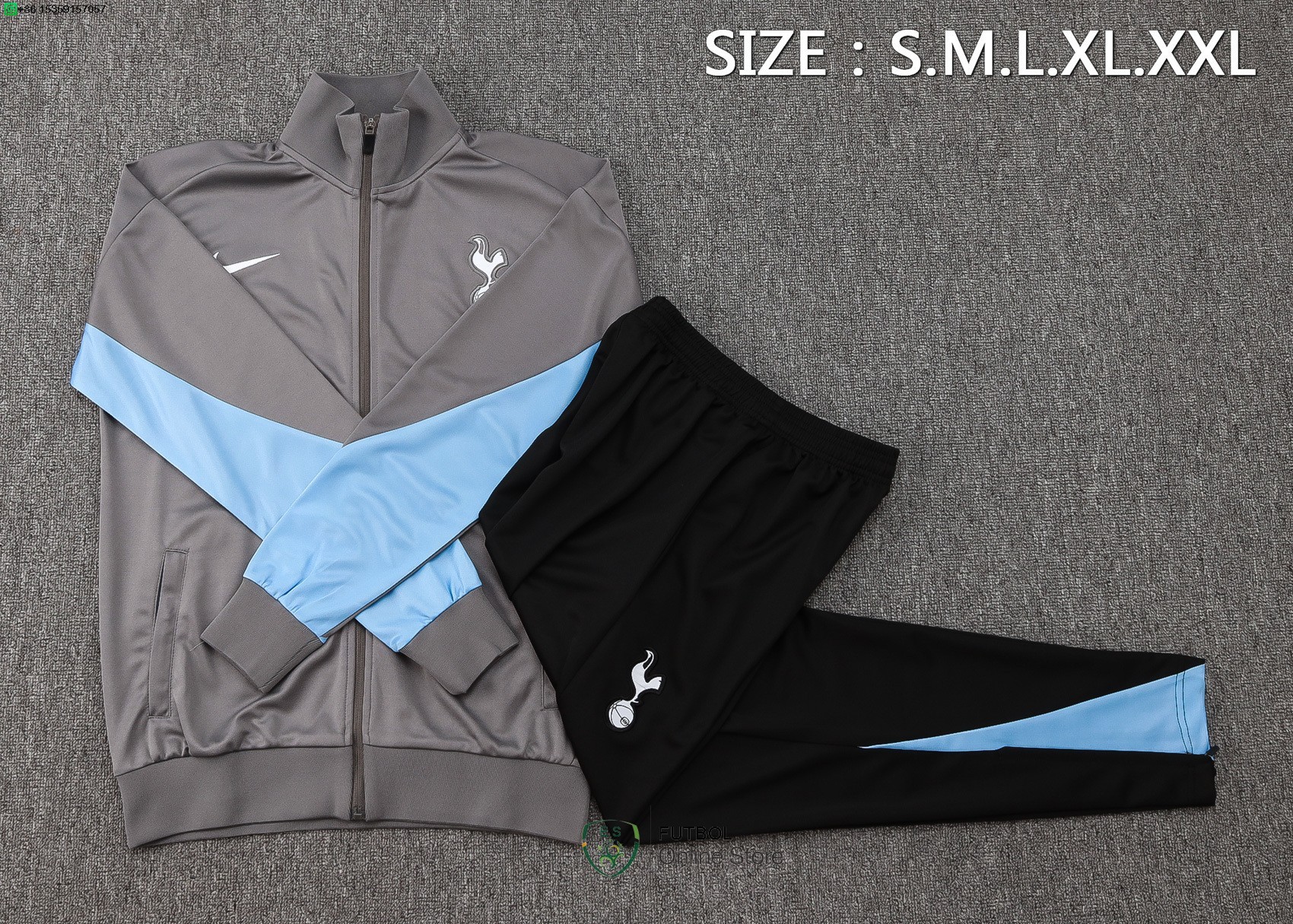 Conjunto Completo Ropa Deportiva Con Cremallera Larga Tottenham Hotspur 24/2025 Gris