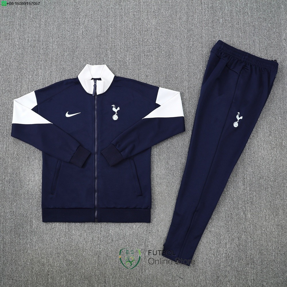 Conjunto Completo Ropa Deportiva Con Cremallera Larga Tottenham Hotspur 25/2026 Azul Blanco