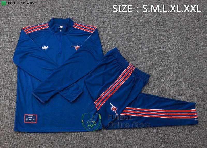Conjunto Completo Sudadera Entrenamiento Arsenal 25/2026 Azul Marino