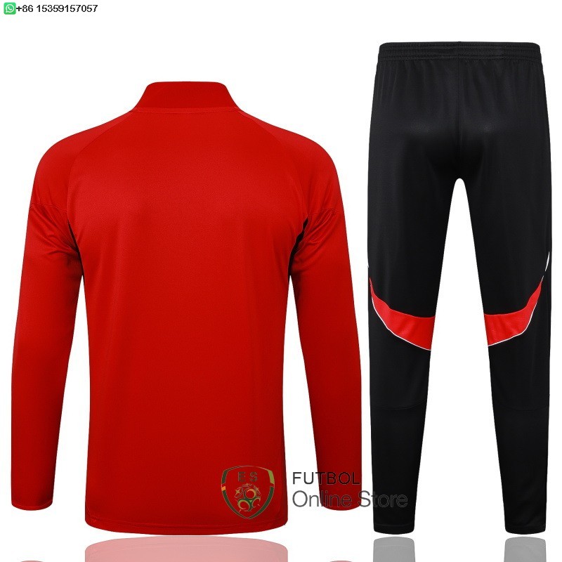 Conjunto Completo Sudadera Entrenamiento Arsenal 25/2026 Rojo Negro