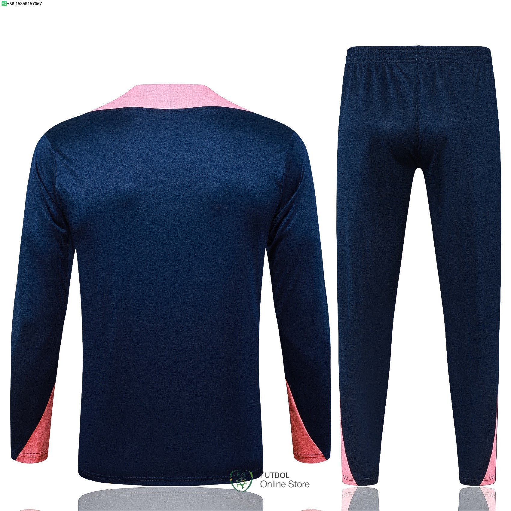Conjunto Completo Sudadera Entrenamiento Barcelona 25/2026 Azul Marino Rosa