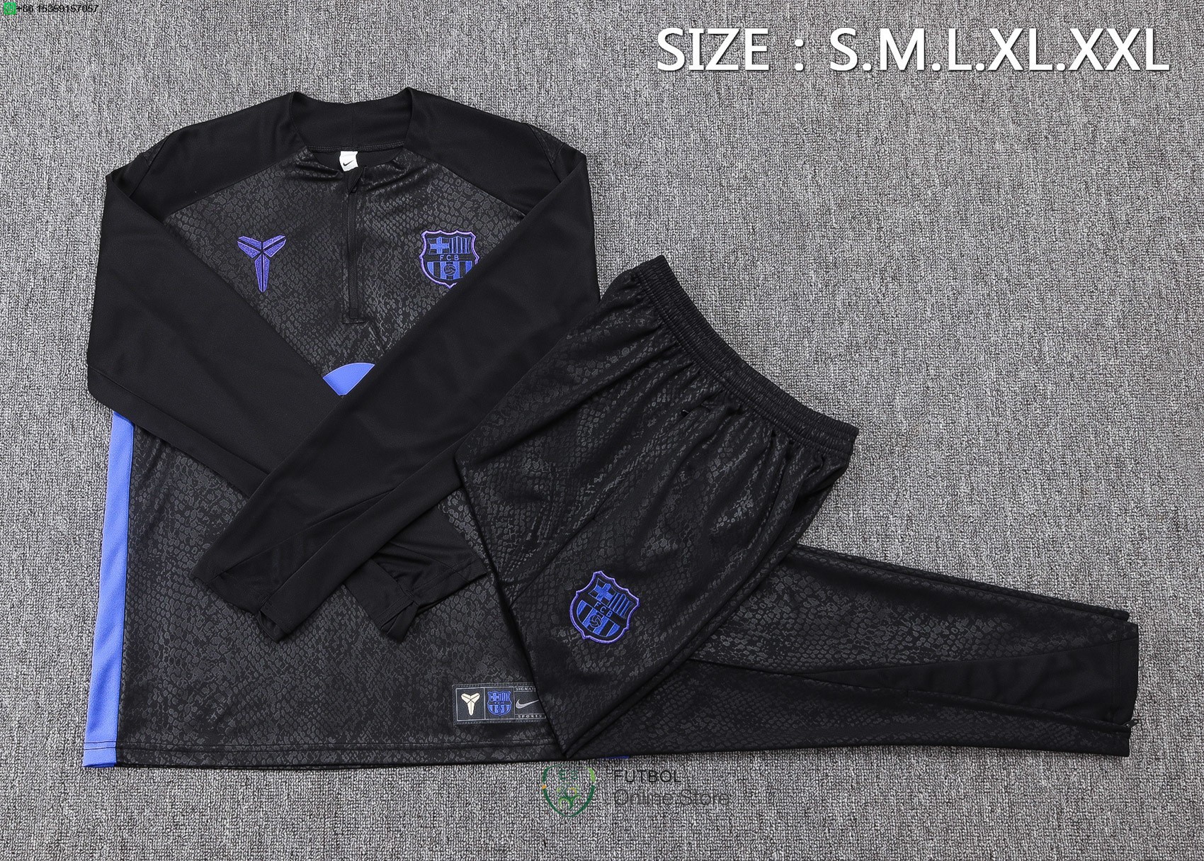 Conjunto Completo Sudadera Entrenamiento Barcelona 25/2026 Negro I Purpura