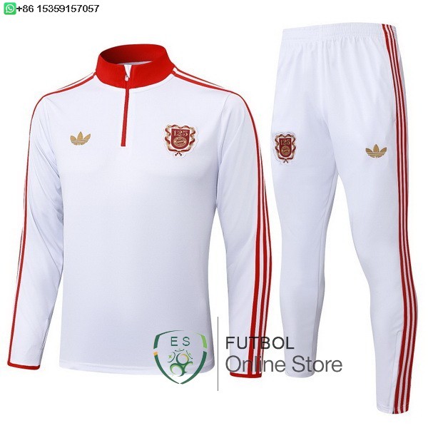 Conjunto Completo Sudadera Entrenamiento Bayern Munich 25/2026 Blanco Rojo Conjunto Completo Sudadera Entrenamiento Bayern Munich 25/2026 Blanco Rojo