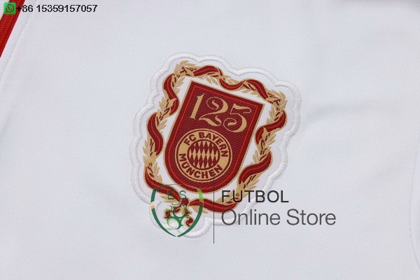 Conjunto Completo Sudadera Entrenamiento Bayern Munich 25/2026 Blanco Rojo