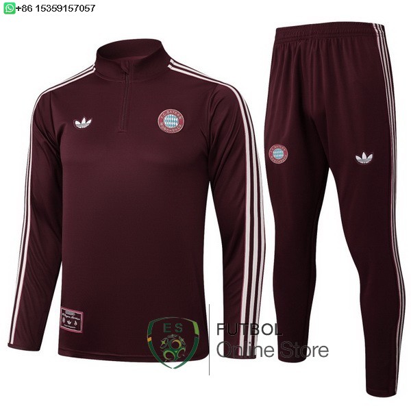 Conjunto Completo Sudadera Entrenamiento Bayern Munich 25/2026 Borgona Conjunto Completo Sudadera Entrenamiento Bayern Munich 25/2026 Borgona
