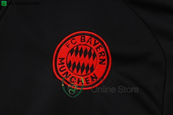 Conjunto Completo Sudadera Entrenamiento Bayern Munich 25/2026 Negro Rojo