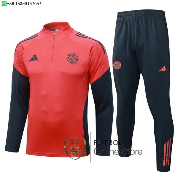 Conjunto Completo Sudadera Entrenamiento Bayern Munich 25/2026 Rojo Gris Conjunto Completo Sudadera Entrenamiento Bayern Munich 25/2026 Rojo Gris