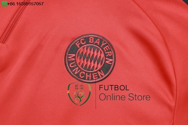 Conjunto Completo Sudadera Entrenamiento Bayern Munich 25/2026 Rojo Gris