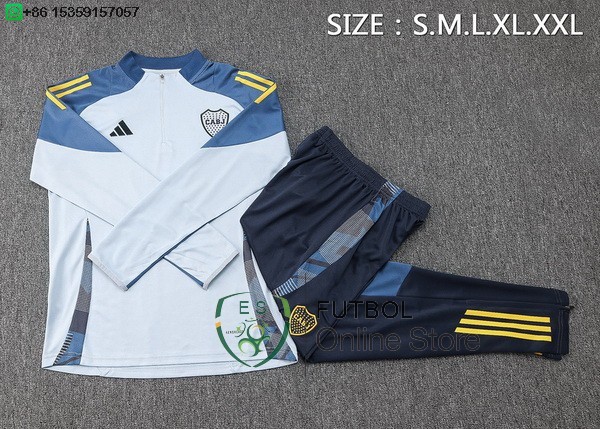 Conjunto Completo Sudadera Entrenamiento Boca Juniors 24/2025 Gris