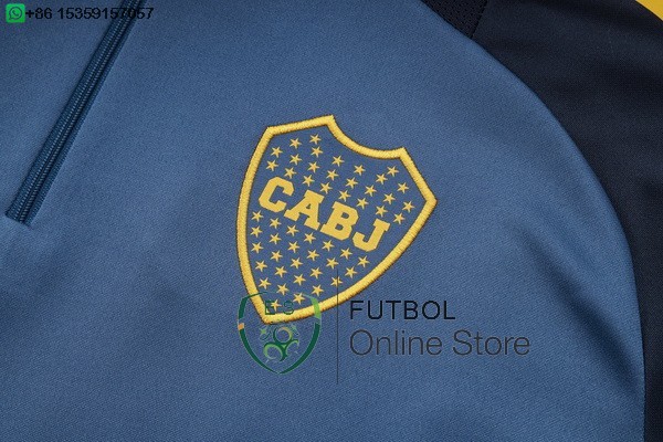 Conjunto Completo Sudadera Entrenamiento Boca Juniors 24/2025 Gris Marino