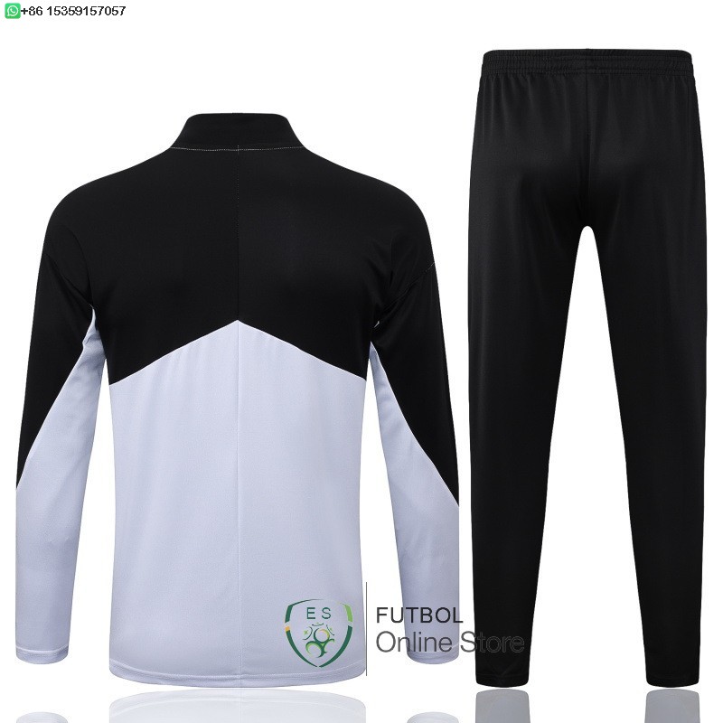 Conjunto Completo Sudadera Entrenamiento Corinthians Paulista 25/2026 Blanco Negro