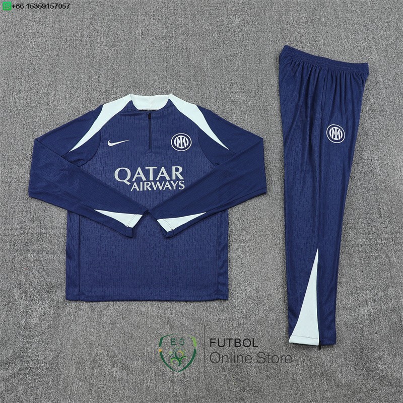 Conjunto Completo Sudadera Entrenamiento Inter Milan 25/2026 Azul