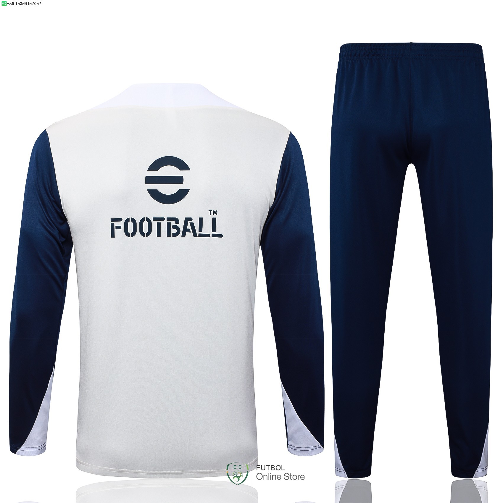 Conjunto Completo Sudadera Entrenamiento Inter Milan 25/2026 Blanco Azul